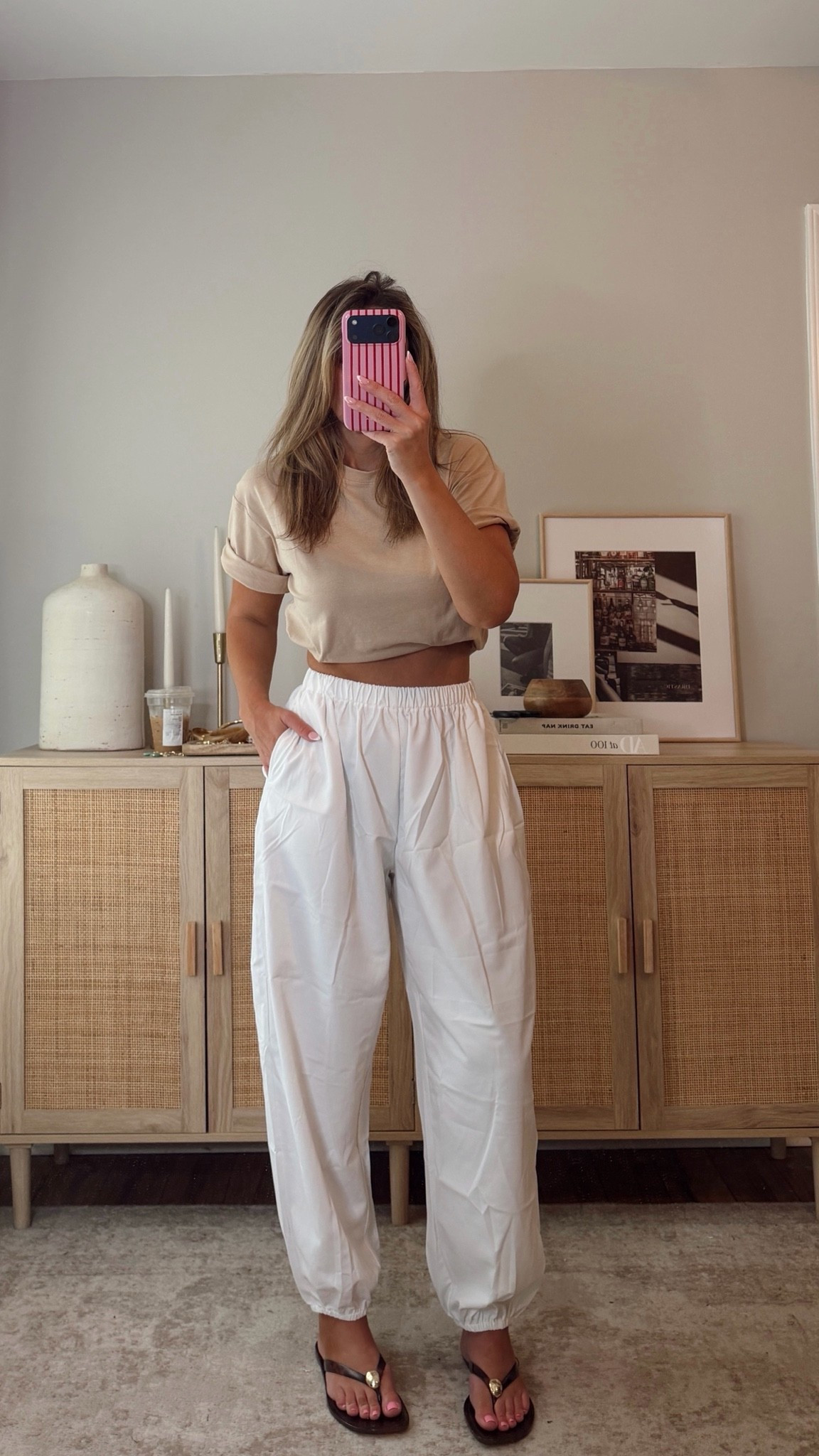 easy amazon summer outfit! wearing a size S in top + pants. the pants are a windbreaker type of fabric + lightweight. i sized up in the sandals. amazon, zara

#LTKootd