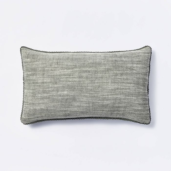 Cotton Velvet with Lace Trim Reversible Throw Pillow - Threshold™ designed with Studio McGee | Target