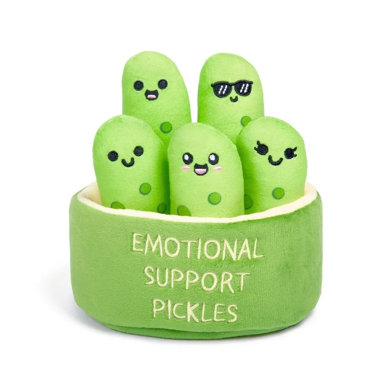 Emotional Support Pickles Plush Toys by Emotional Support Pals, 5 Mini Plushies with Carrying Bas... | Walmart (US)