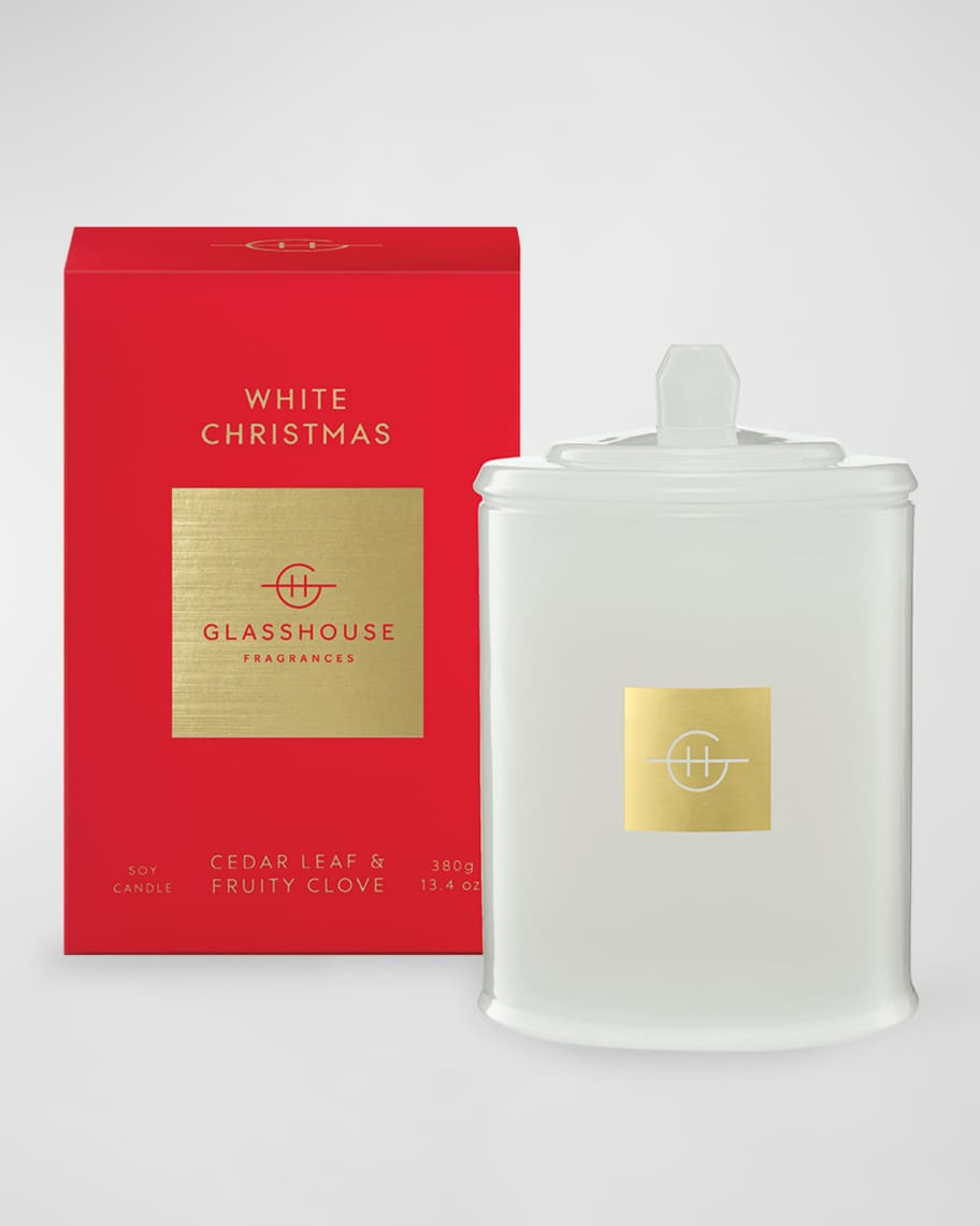 GLASSHOUSE FRAGRANCES 13.4 oz. White Christmas Soy Candle | Neiman Marcus
