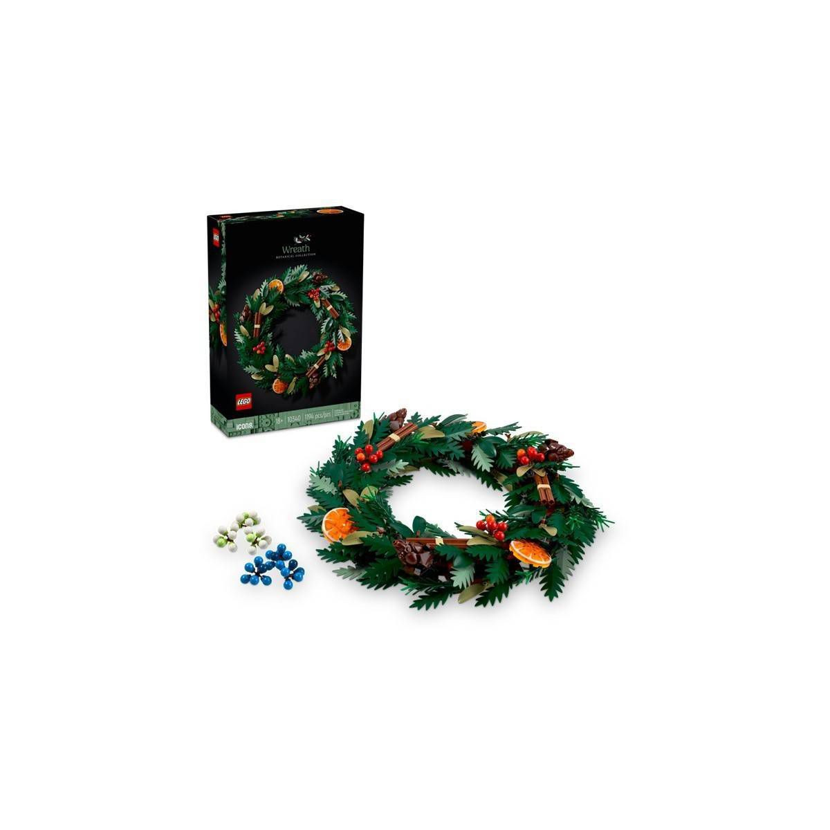 LEGO Icons Wreath-Making Kit and Holiday Garland 10340 | Target