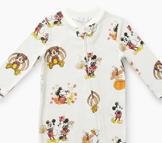 Disney Mickey Mouse Thanksgiving Organic Nursery Pajama | Pottery Barn Kids