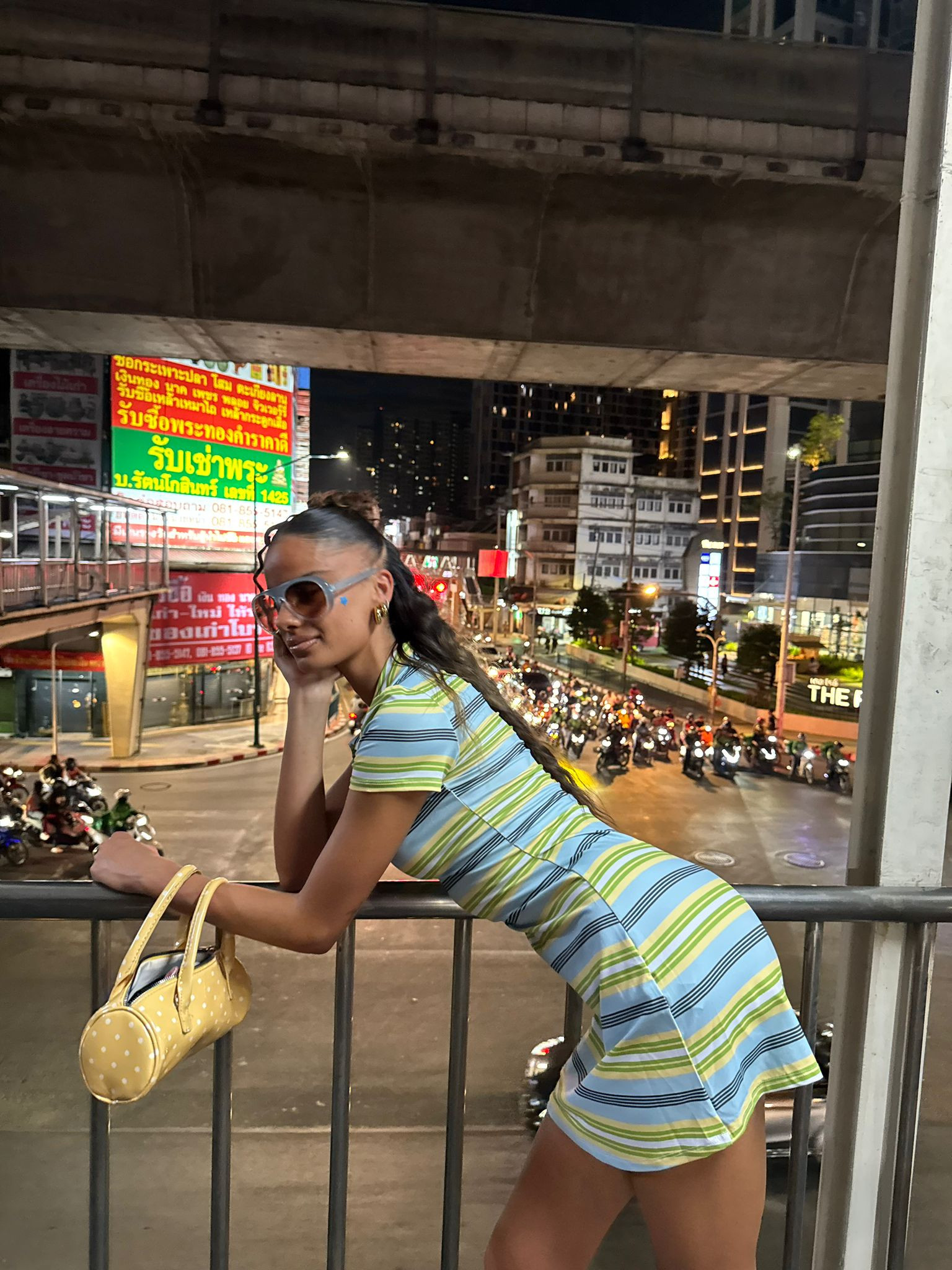 💛

striped bodycon mini dress, colourful stripe dress, summer night out outfit, city lights date night look, Y2K mini dress, blue and yellow outfit, mini dress, girls holiday night outfit, going out dress inspo, easy throw-on dress 

 #LTKspring #LTKsummer #LTKdresses