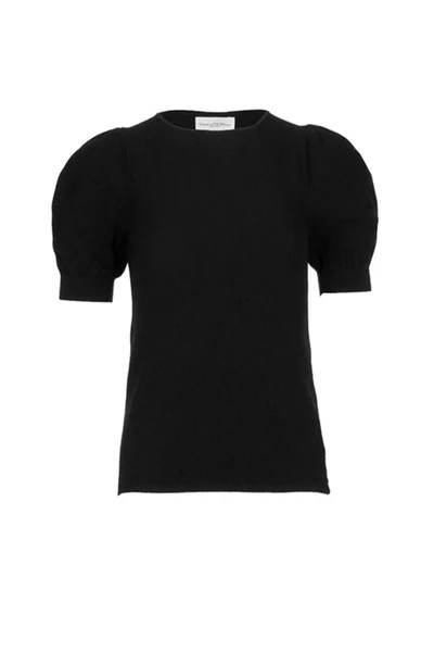 Ruched Sleeve Sweater - Black | Charlotte Brody