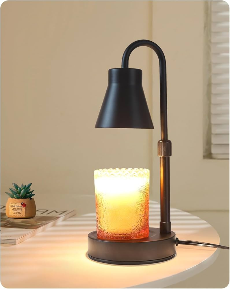 Candle Warmer Lamp with Adjustable Height, Stepless Dimming Function-Home Decor Lamp, Metal Candl... | Amazon (US)