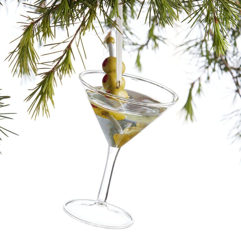 Glass Martini Cocktail Ornament | World Market