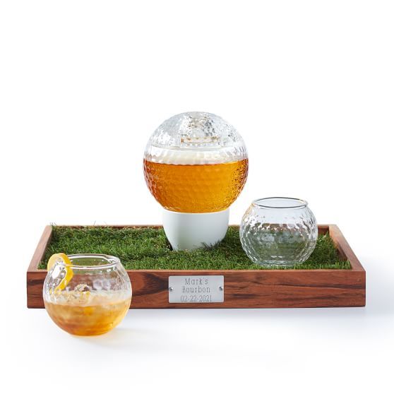 Golf Green Decanter & Glasses Gift Set | Mark and Graham