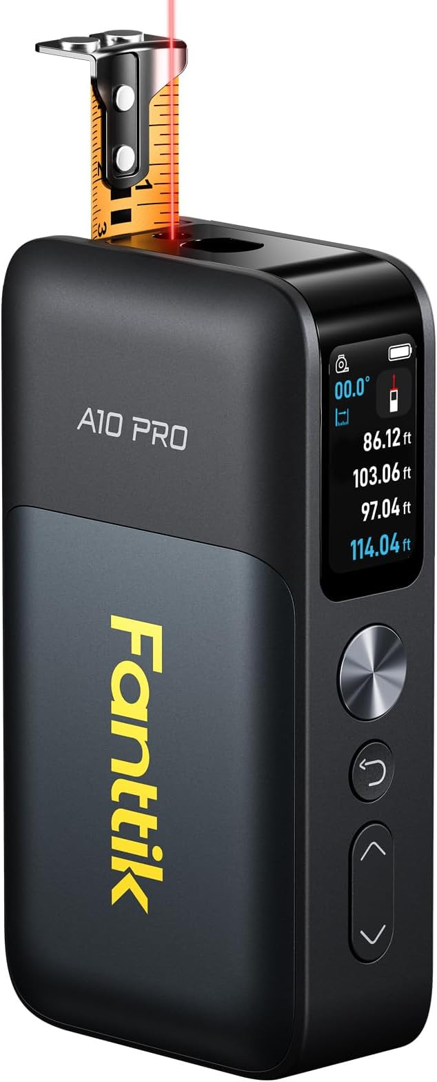 Fanttik A10 Pro 2-in-1 Digital Laser Tape Measure with HD IPS Color Display, 165Ft Rechargeable L... | Amazon (US)