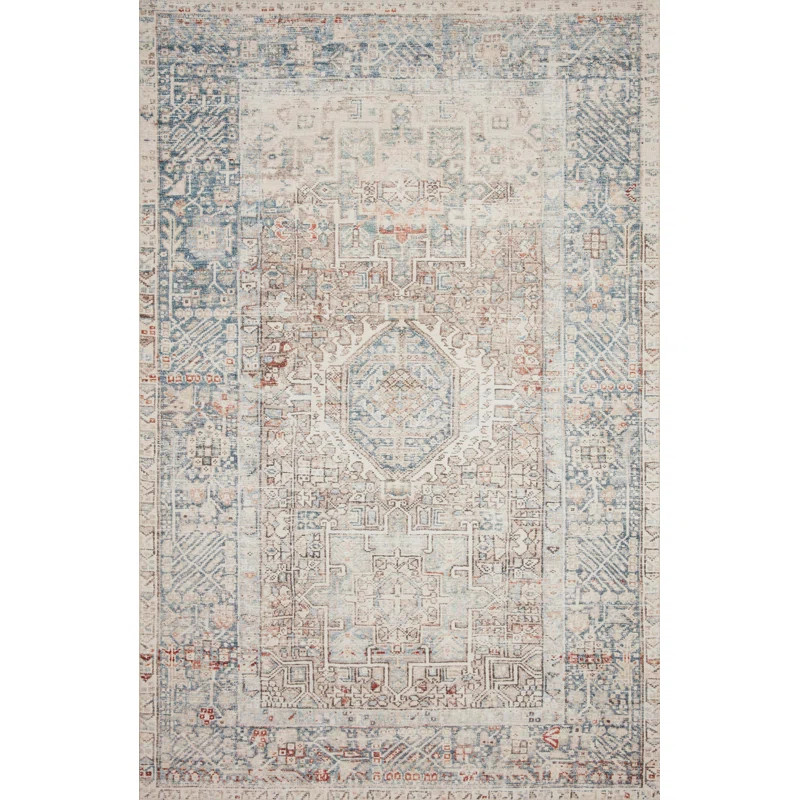 Jules Oriental Area Rug in Natural/Ocean | Wayfair North America