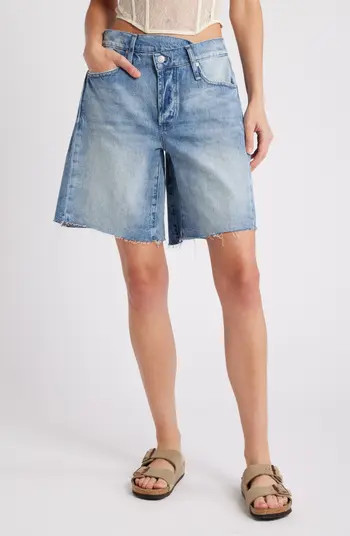 Free People Boomerang Overlap High Waist Denim Cutoff Shorts | Nordstrom | Nordstrom