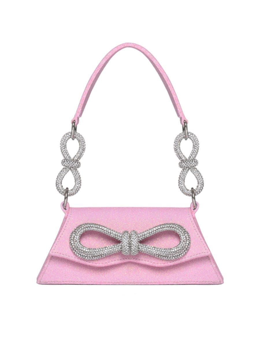 Medium Samantha Glitter Double Bow Top Handle Bag | Saks Fifth Avenue