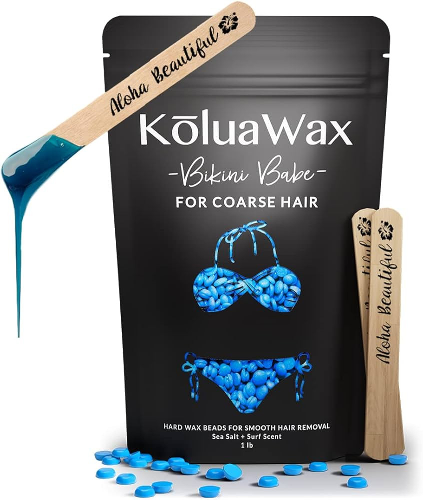 KoluaWax Hard Wax Beads for Hair Removal – Coarse Hair Formula – Face, Brazilian, Underarms, ... | Amazon (US)