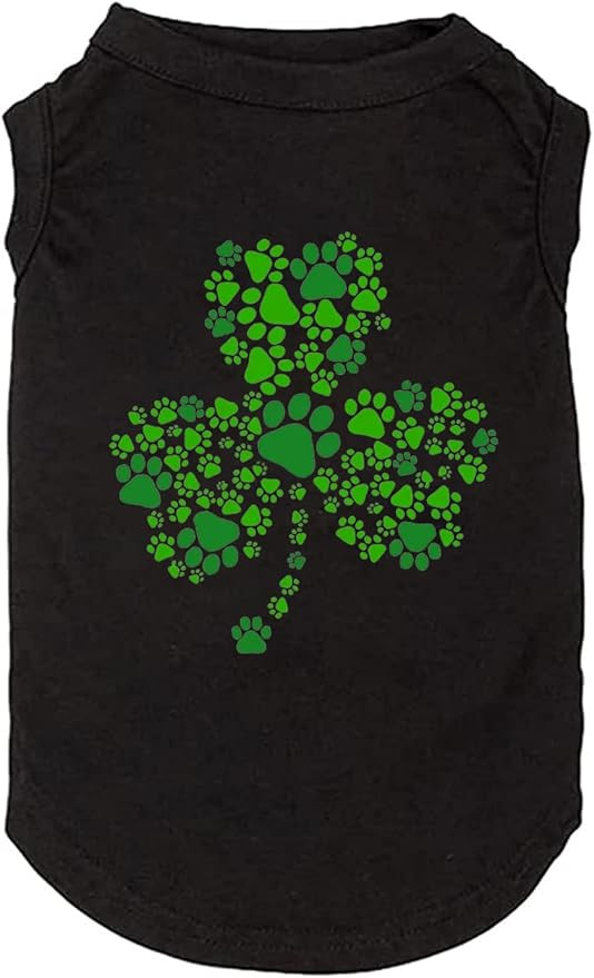 Dog Apparel Lucky Boy Letter Print Clover Shirts for Small Large Dog Vest Puppy Gift St Patrick's... | Amazon (US)