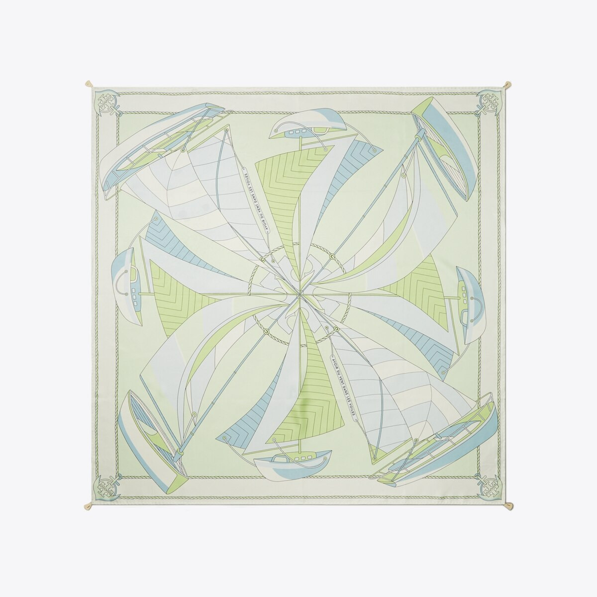 SAILBOAT SPIRAL SILK SQUARE SCARF | Tory Burch (US)