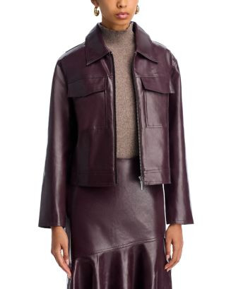 FRENCH CONNECTION Kayleigh Faux Leather Bomber Jacket | Bloomingdale's Women | Bloomingdale's (AU)