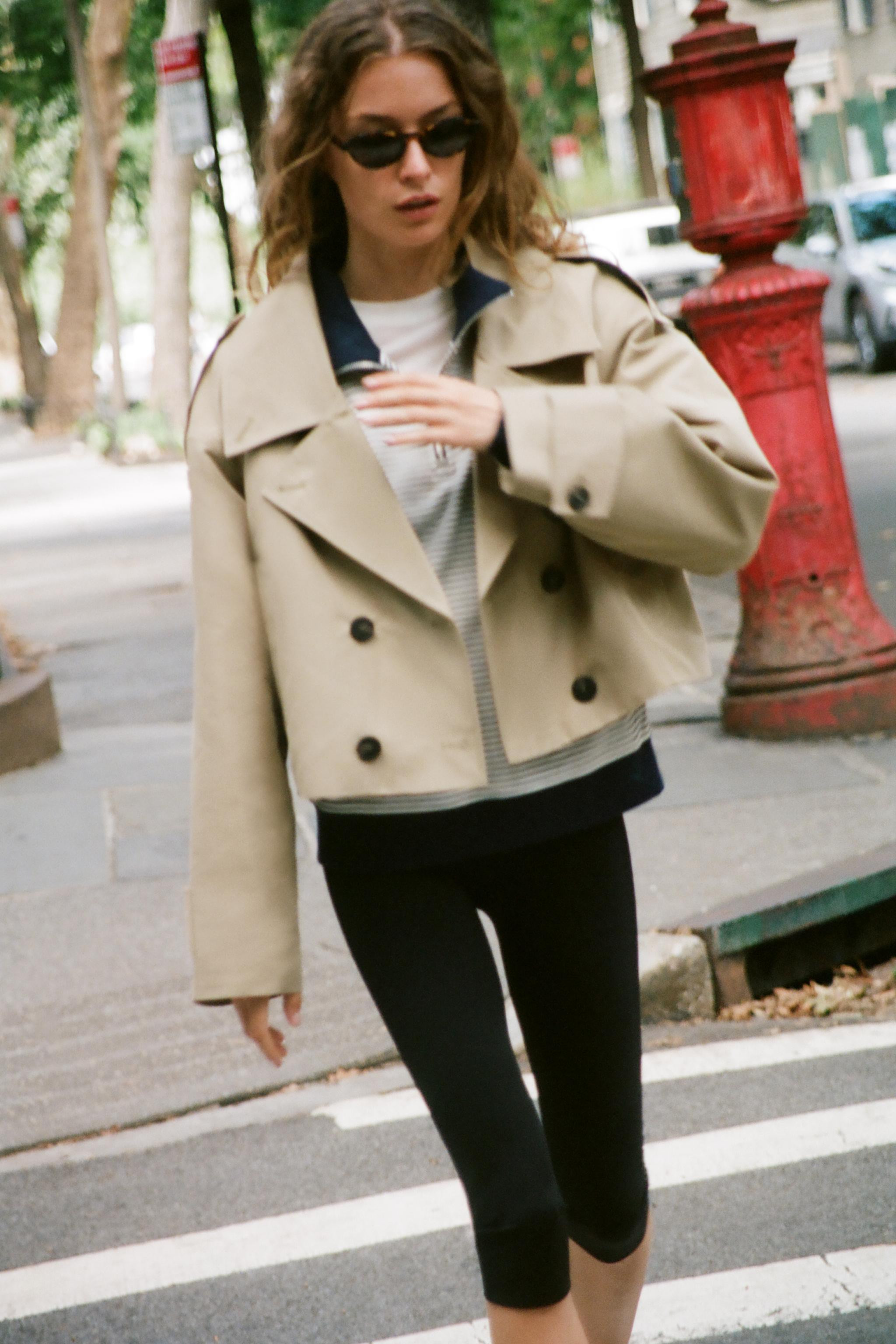 SHORT DOUBLE-BREASTED TRENCH JACKET | Zara US