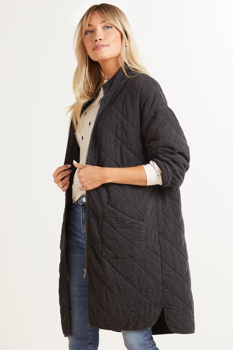 Z SUPPLY Catharina Quilted Zip Jacket | EVEREVE | Evereve