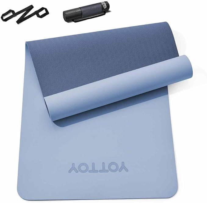 Yoga Mat,Non-Slip TPE Exercise Mat(1/4 Inch) for Pilates, Fitness & Barefoot Workouts, Home Gym S... | Amazon (US)