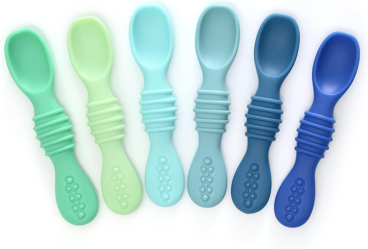 PrimaStella Silicone Rainbow Chew Spoon Set for Babies and Toddlers - Safety Tested - BPA Free - ... | Amazon (US)