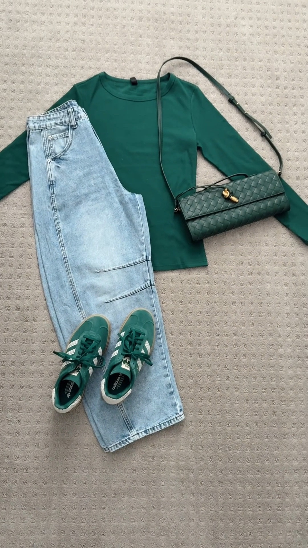 Amazon Outfit Inspo 🤍 

Color: dark green shirt / light blue pants

Monochrome is trending for this year— pair your favorite shoes with a tee & you’ve got an elevated look! 

#LTKShoeCrush #LTKFindsUnder50 #LTKStyleTip