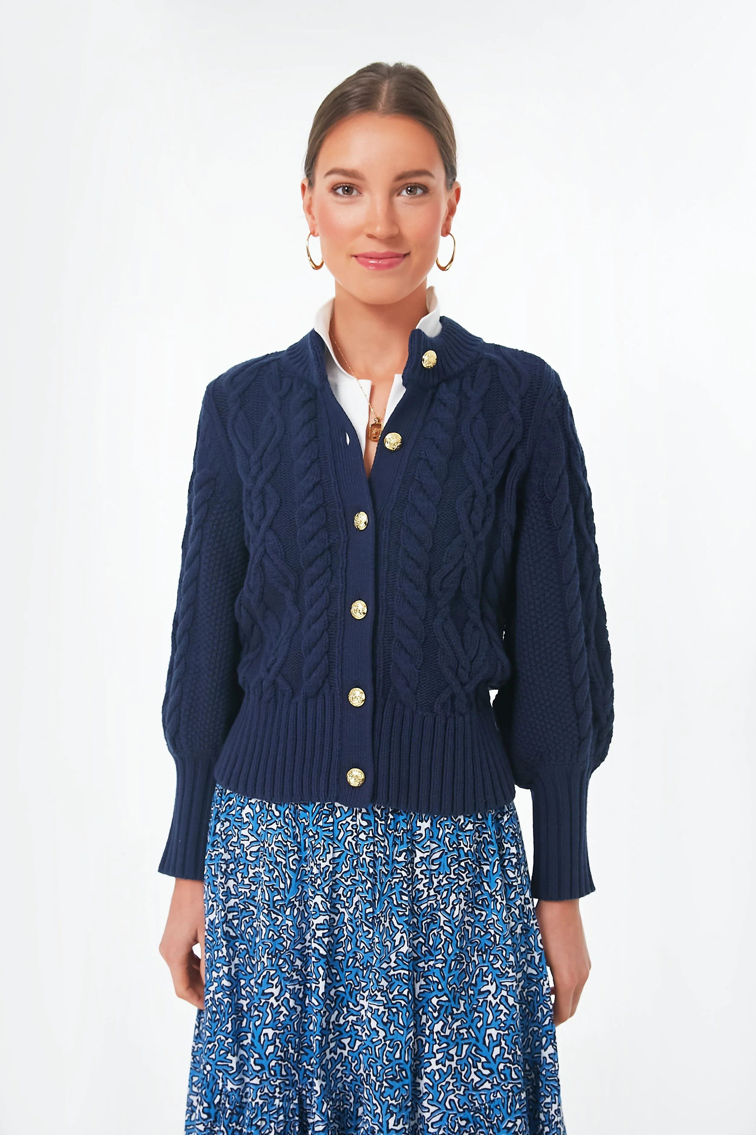 Navy Cotton Colette Cardigan | Tuckernuck (US)