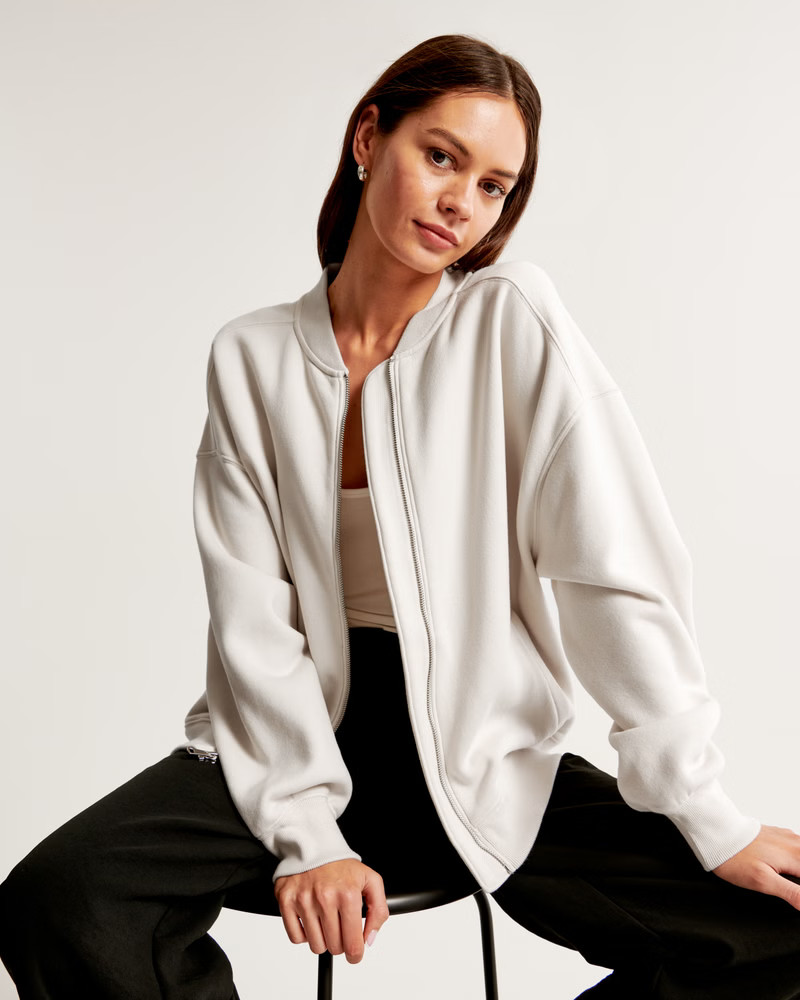 Essential Bomber Full-Zip | Abercrombie & Fitch (US)