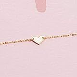 Graceful Rings Gix Minimalist Engraved Necklace Cheap Heart Charms White Gold, Gold, Rose Gold Plati | Amazon (US)