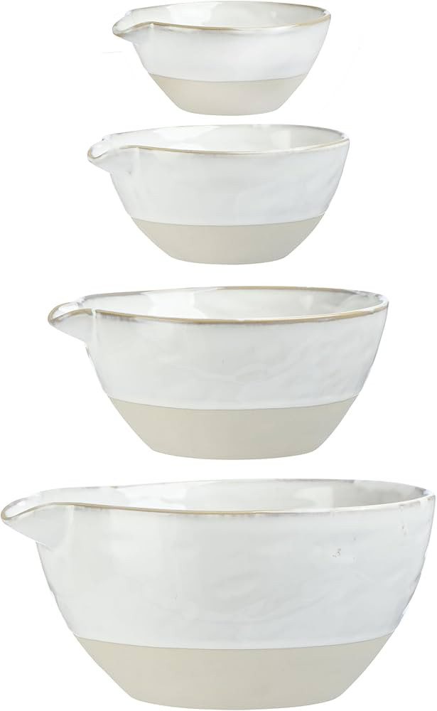 Creative Co-Op Stoneware White Batter (Set of 4) Bowls | Amazon (CA)