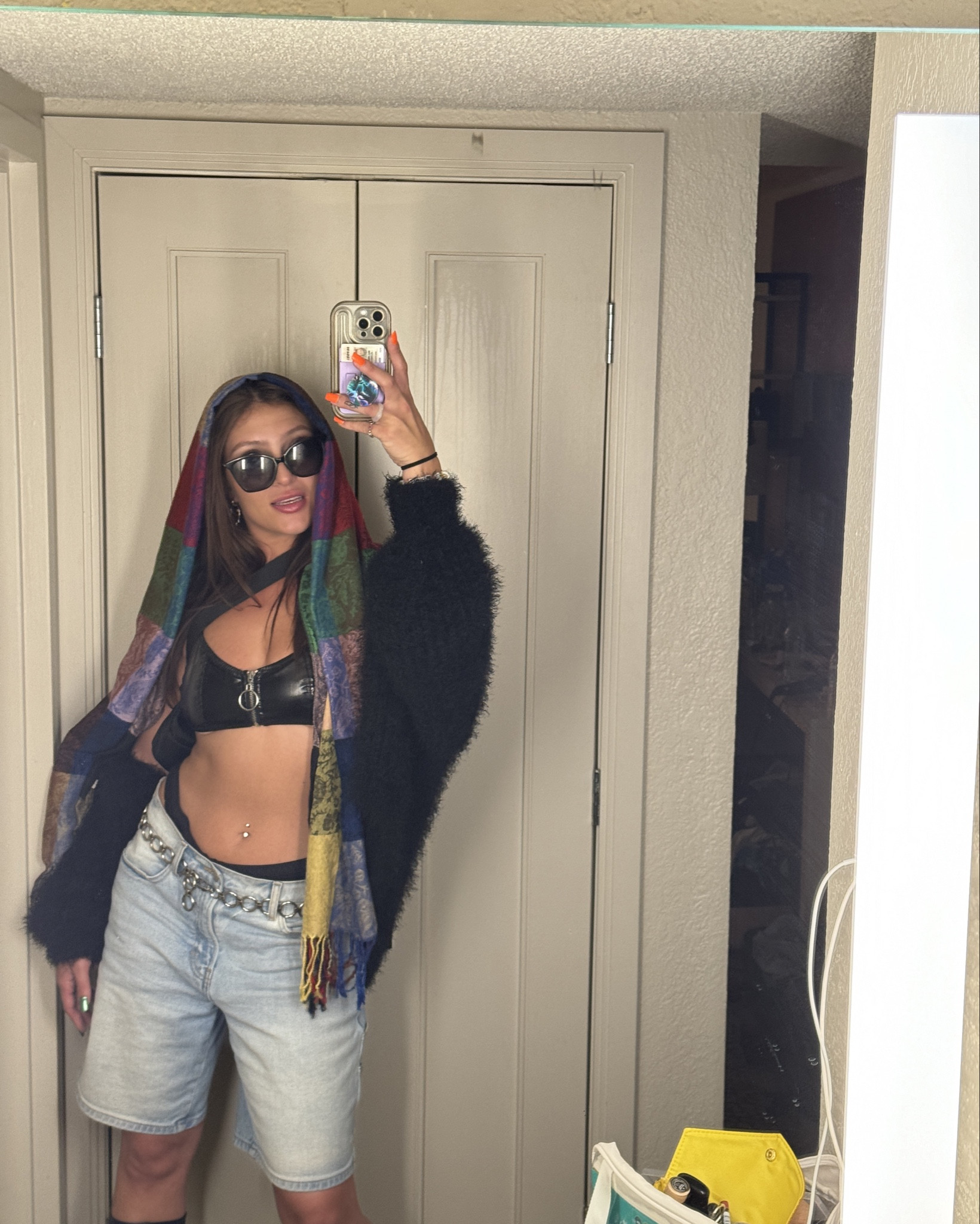 Techno inspired MMW Miami music week outfit - jorts are back in style baby! PLUR🖤🩵

#LTKswim #LTKFestival #LTKtravel