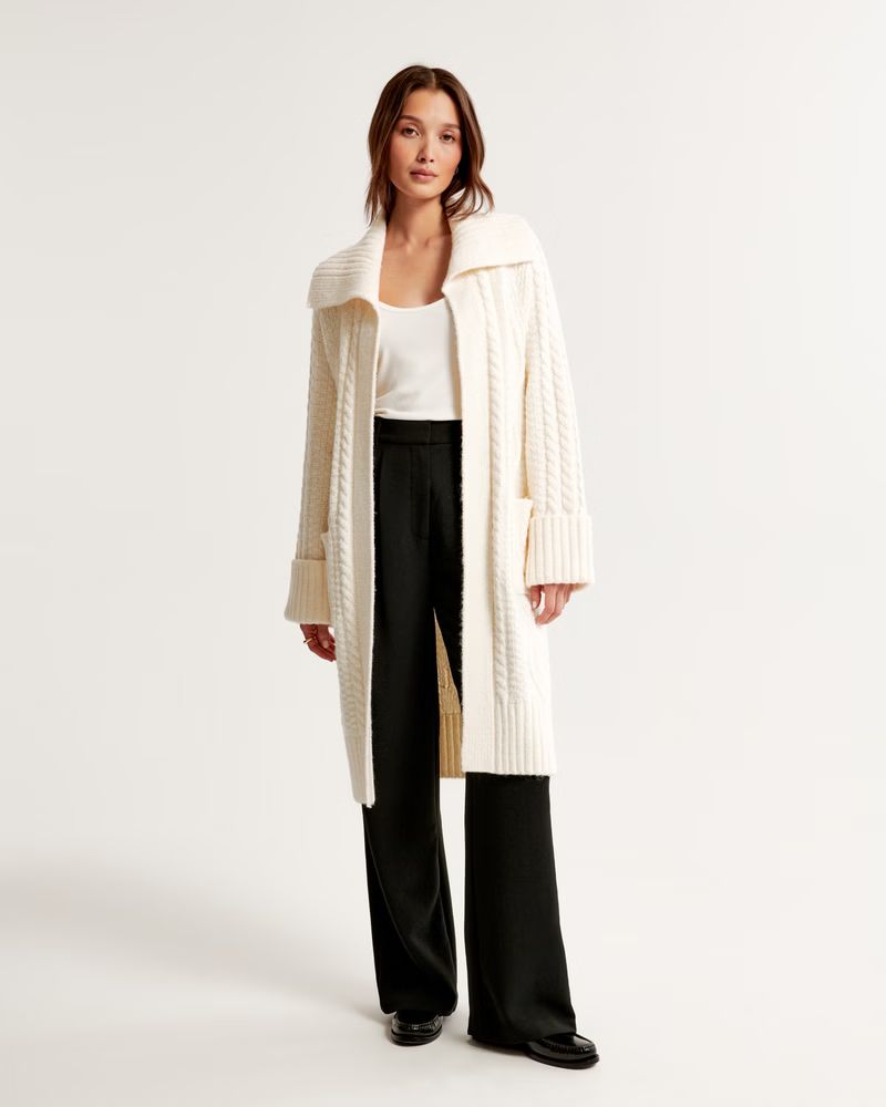 Women's Cable Duster Cardigan | Women's New Arrivals | Abercrombie.com | Abercrombie & Fitch (US)