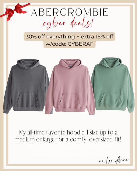 Abercrombie cyber deals! The best hoodie ever!! 

#LTKCyberweek #LTKGiftGuide #LTKHoliday