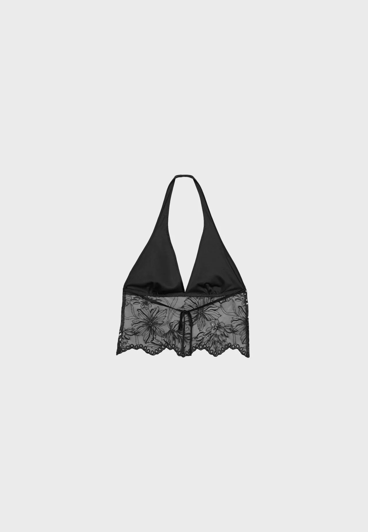 Halter top with rhinestone embroidery | Stradivarius (UK)