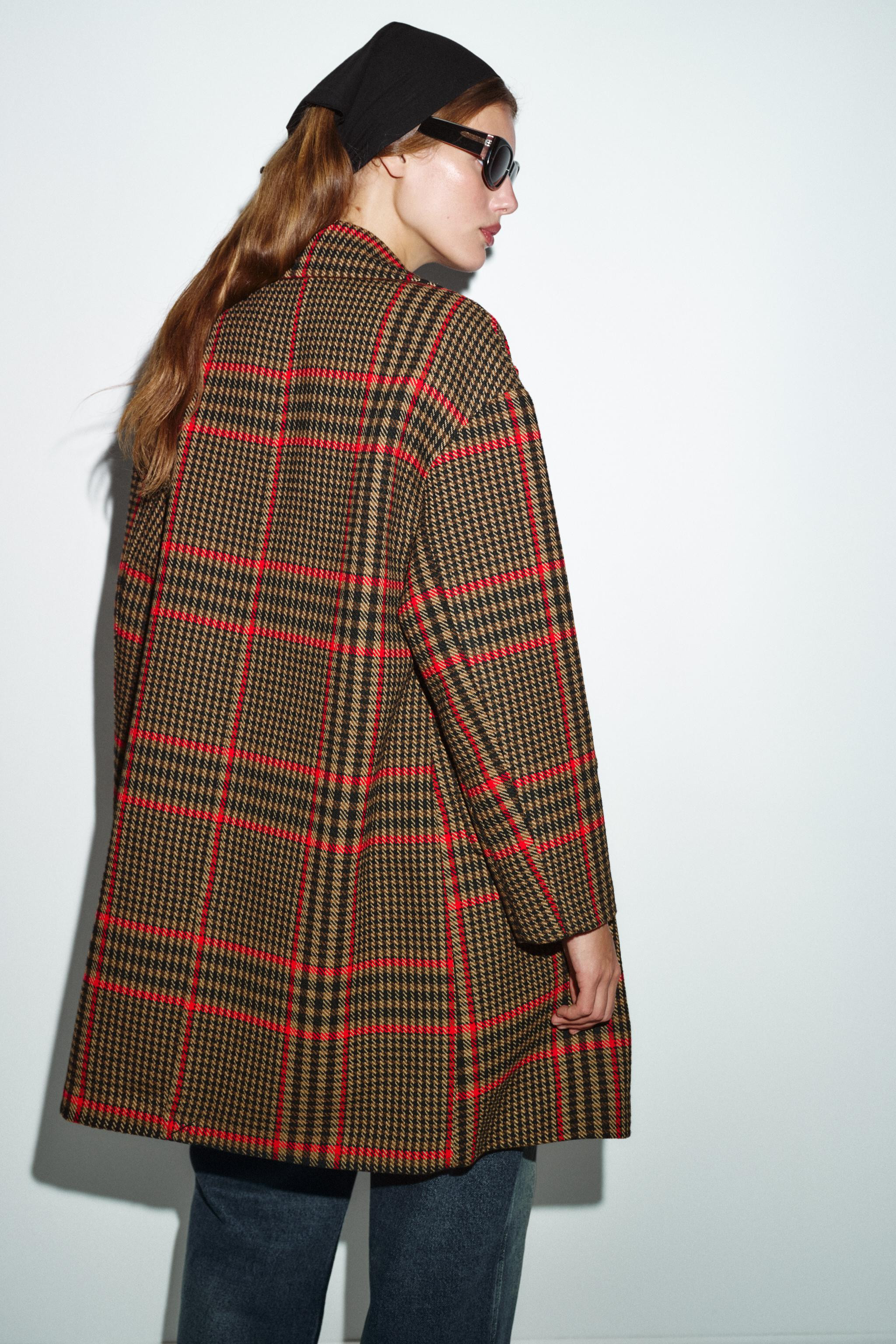OVERSIZED PLAID COAT | Zara US