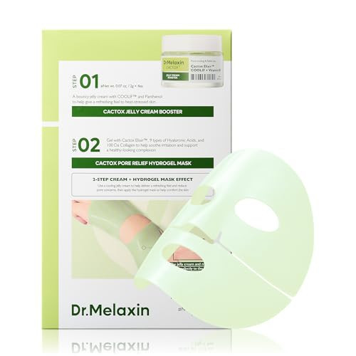 Dr.Melaxin CACTOX DE-PUFFING PORE TOX GEL MASK 4EA with Cactus Cooling Reduce Puffiness & Pore Tightening for Visible Pore Care Skin Repair | Amazon (US)