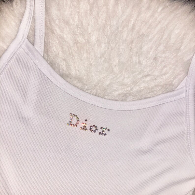 Rhinestone Dior Tank Top | Etsy (US)