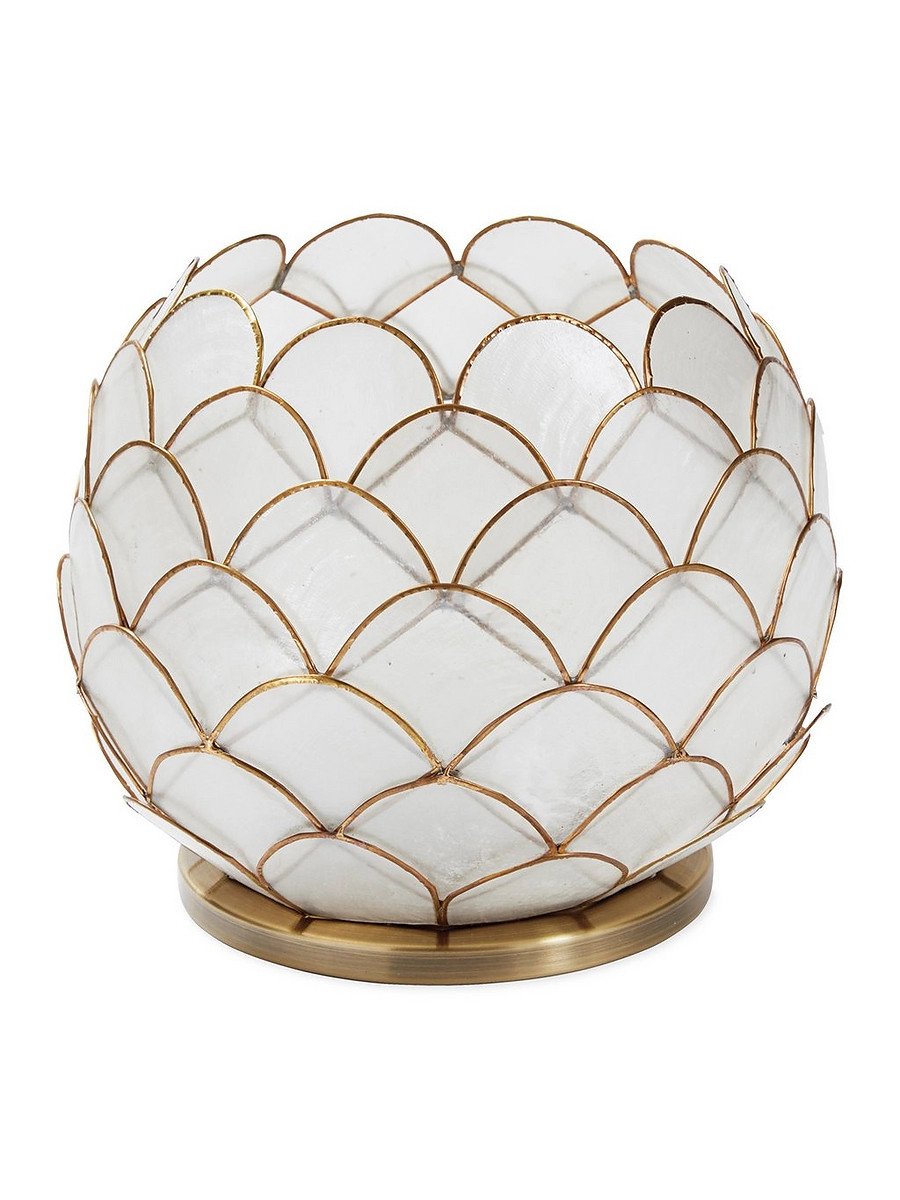 Scalloped Capiz Hurricane - Round | Serena and Lily