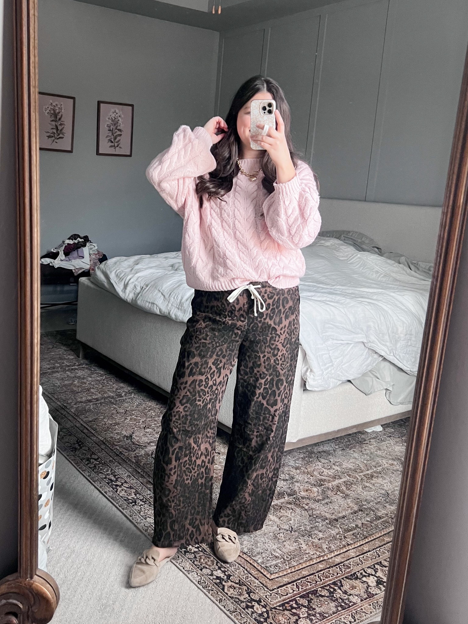 Obsessed with this outfit. For valentines, valentines, girls night, kids valentines party and even for work. 

The cutest and comfiest leopard barrel jeans! They don’t even feel like jeans. They have an elastic waist so stretchy and comfy. Flattering fit! Cut off at ankle. I’m wearing size medium in pants and top, TTS. If between sizes, size up. 


Mom style / mom outfit / mom workwear / toddler mom / valentines outfit / pink sweater / Amazon sweater / Amazon valentines / Workwear / workout fit / mom workwear / working mom / work style / mom outfit / barrel jeans / leopard print / leopard barrel jeans / leopard jeans / leopard pants / Amazon jeans / Amazon fashion / Amazon style / viral jeans 

#LTKValentine #LTKmomlife #LTKootd