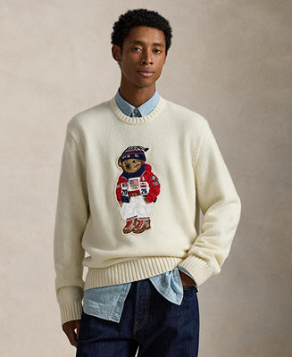 Men's Team USA Polo Bear Sweater | Macy's