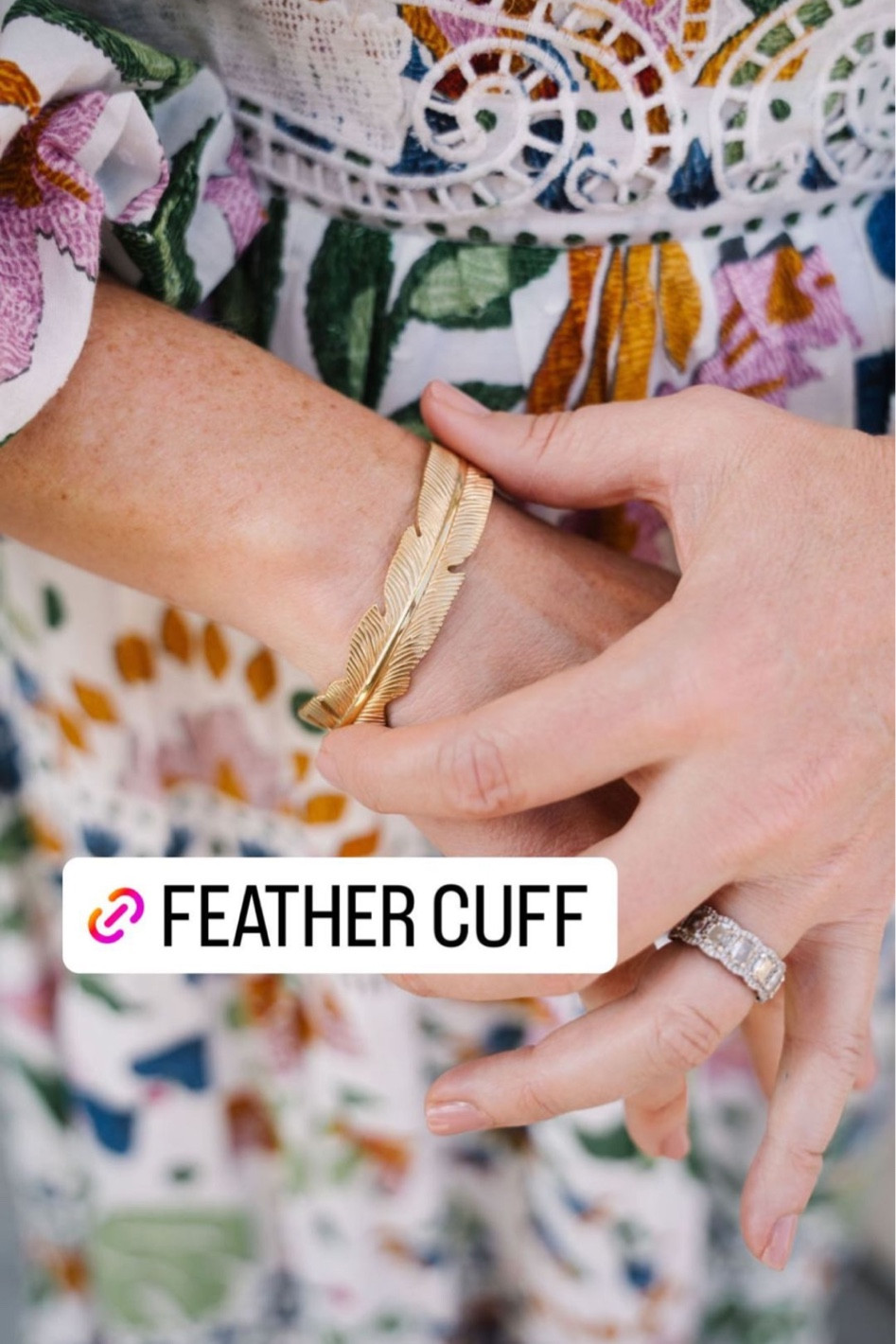 Beautiful feather cuff bracelet  