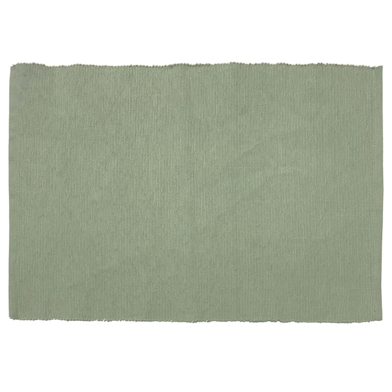 Set of 4 Sage Ribbed Placemats | At Home