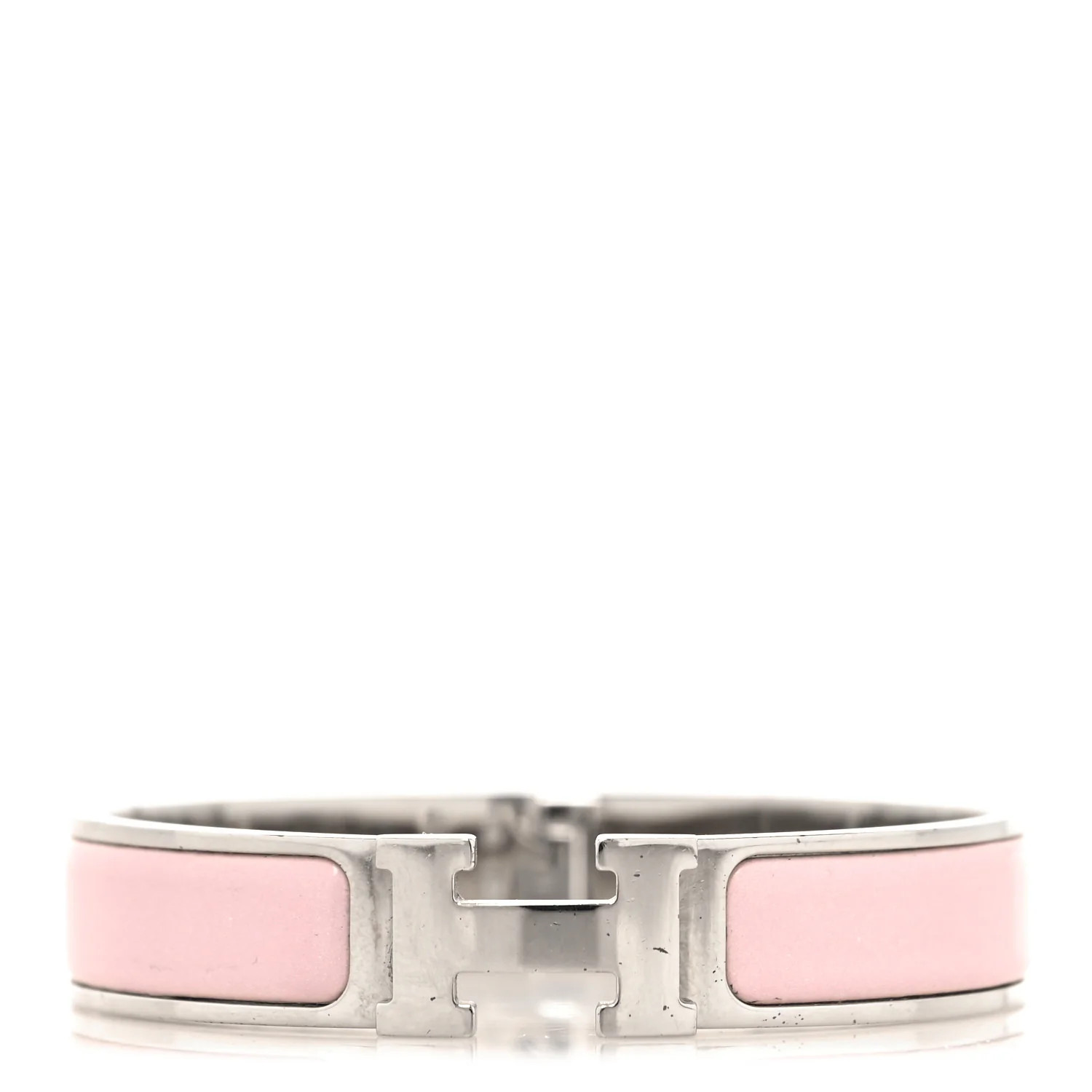 Enamel Narrow Clic Clac H Bracelet PM Rose Candeur | FASHIONPHILE (US)