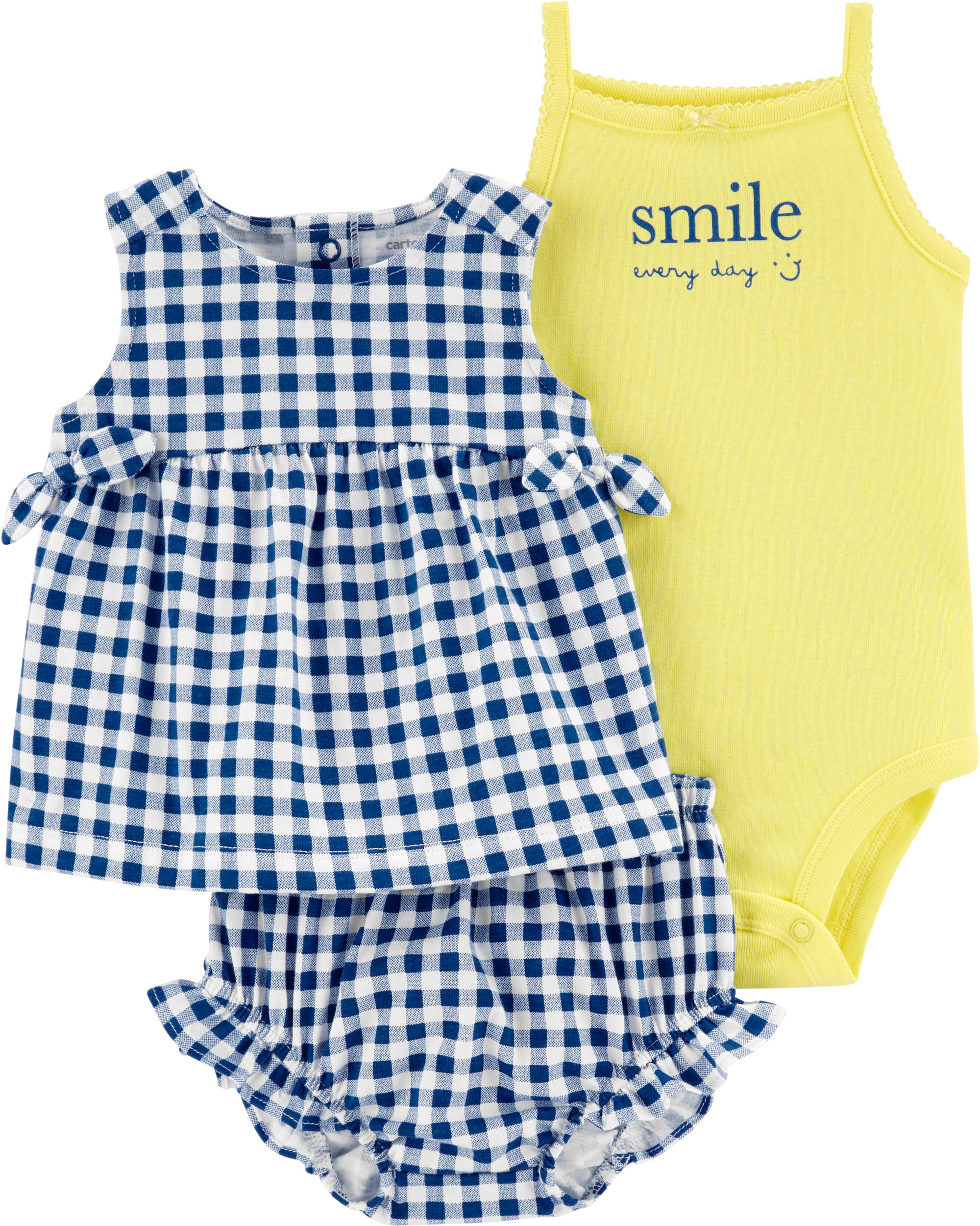 3-Piece Gingham Little Short Set | Carter's