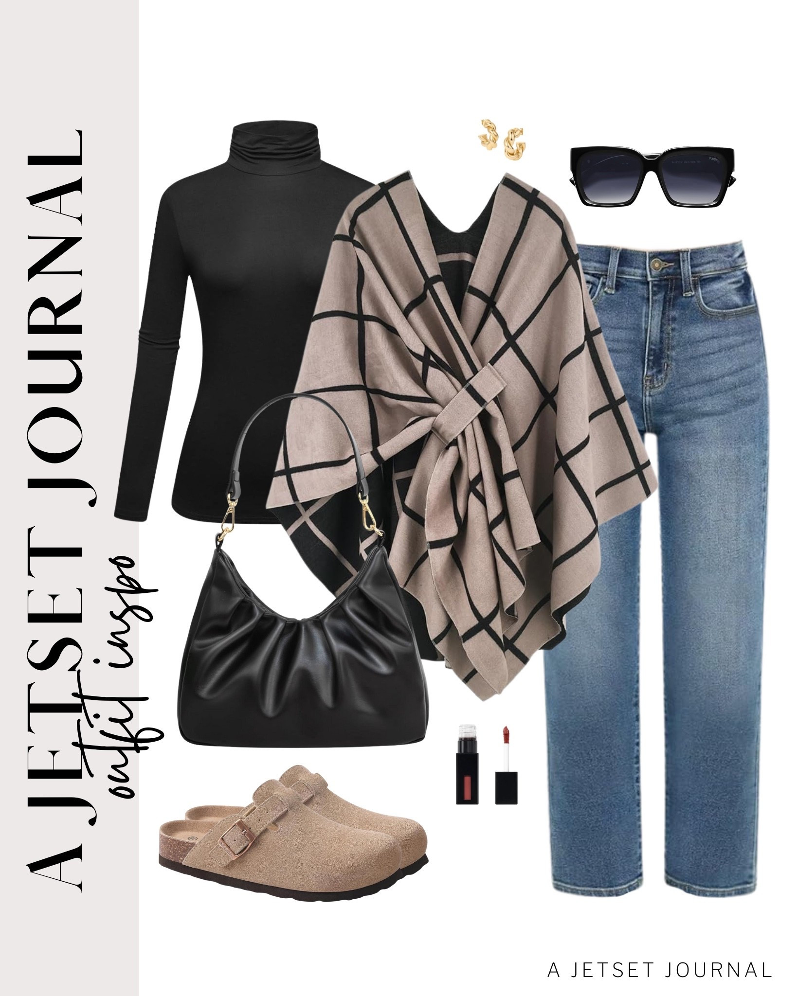 These new wraps add a light and cozy layer that makes every outfit feel put together!
long sleeve turtleneck shirt, shawl wrap poncho, straight leg jeans, airport outfit, fall to winter fashion, comfy outfit, winter style, everyday look, running errand outfit idea, makeup favorite, beauty must have, affordable style, amazon fashion

#LTKFindsUnder50 #LTKU #LTKSeasonal