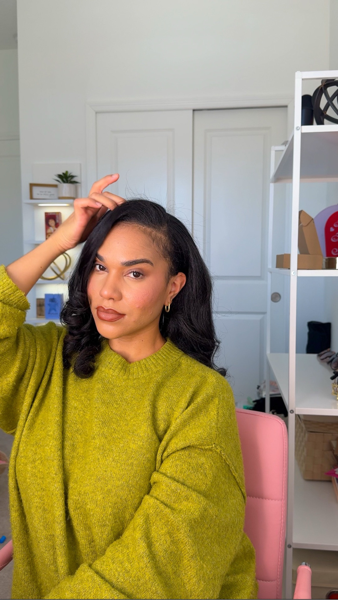 Maintaining my silk press, just got easier with these overnight heatless rods 😍