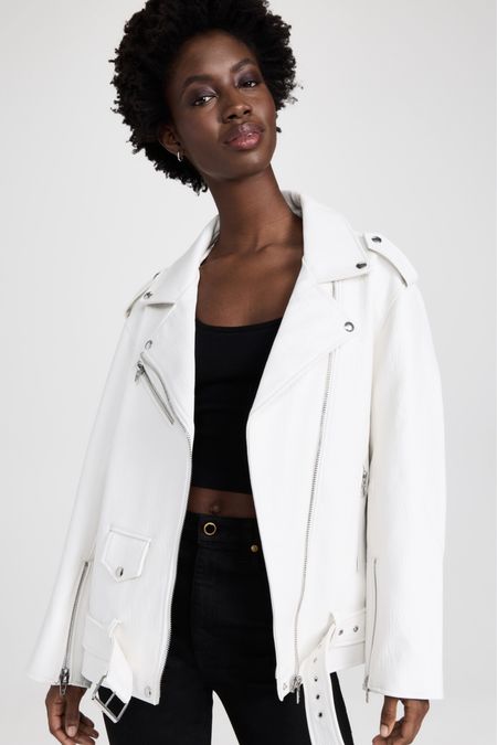 Love this! Under $150..faux leather oversized white moto jacket. So cool. One to grab before it sells out 

#LTKSeasonal #LTKFind #LTKstyletip