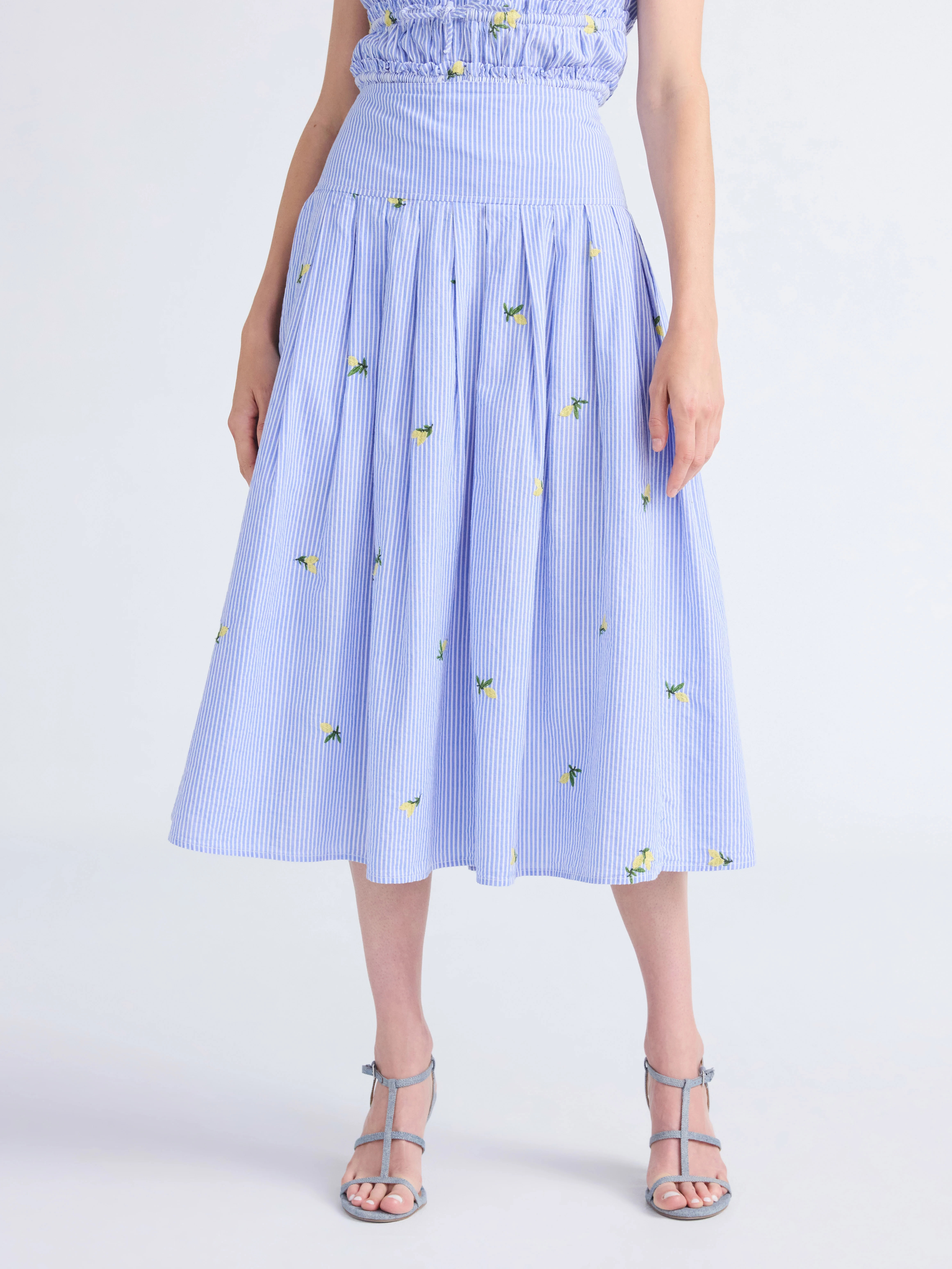 Free Assembly Women's and Women’s Plus Pleated Cotton Maxi Skirt, Sizes 0-28W | Walmart (US)