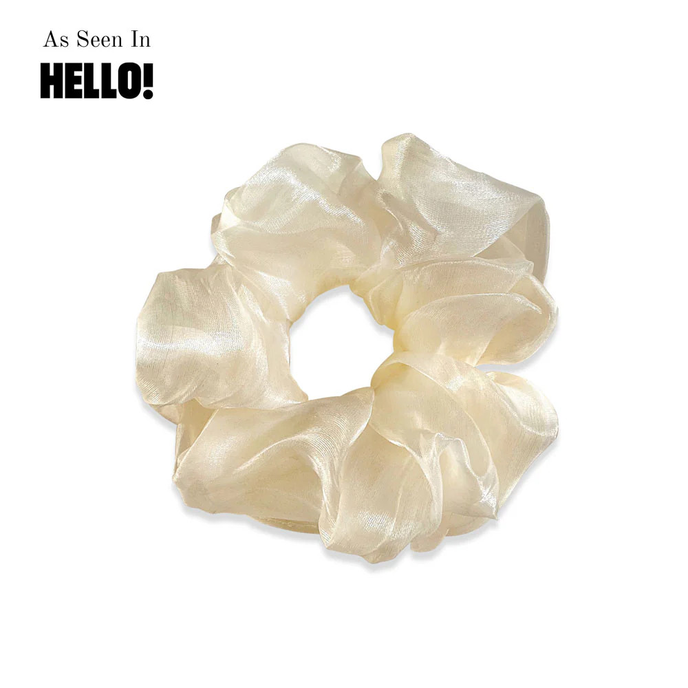 Ivory Organza Hair Scrunchie | Anisa Sojka