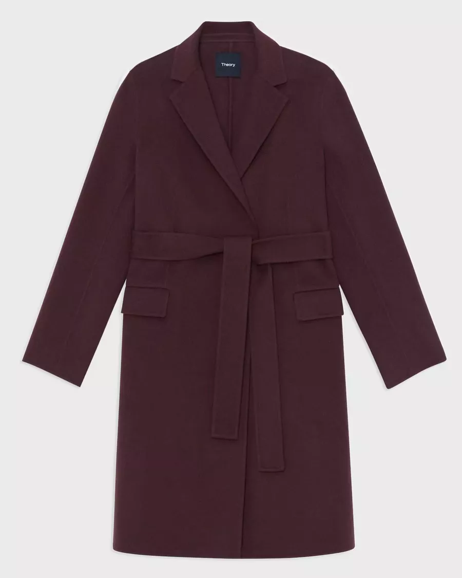 Theory hot sale burgundy coat