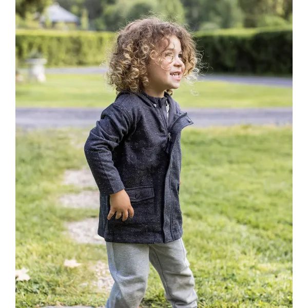 Speckled Heather Organic Cotton Boy Utility Jacket | Burts Bees Baby