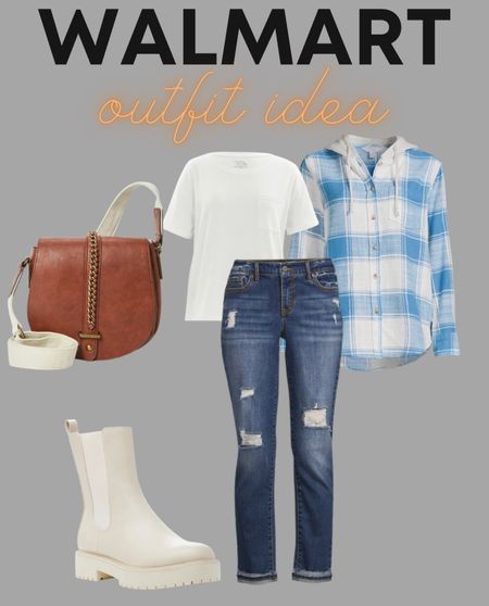 Walmart fall casual outfit idea! Love these new Chelsea boots and hooded flannels paired with my fave boyfriend jeans! 

#LTKunder50 #LTKSeasonal #LTKstyletip